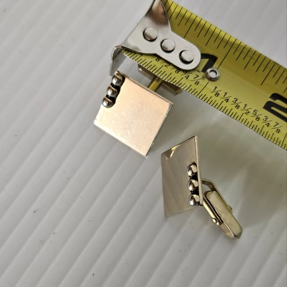 Swank Vintage Gold Tone Square Cufflinks